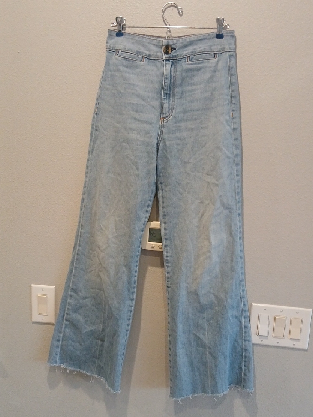 ASKK NY Brighton Wide Leg Jeans in Keel Over Size 29 Wide Leg Cropped